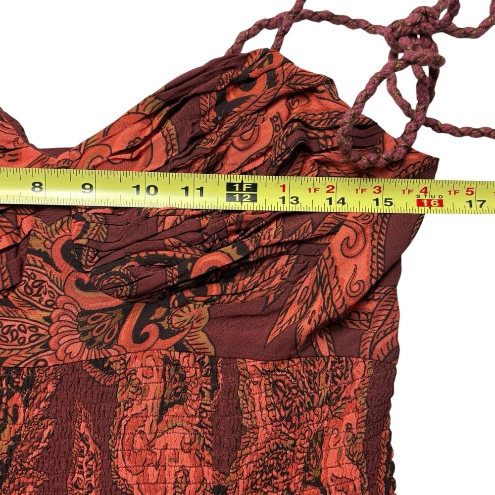 NWT Farm Rio x Anthropologie Drop Waist Printed Midi Dress M Leopard Paisley - Picture 8 of 16